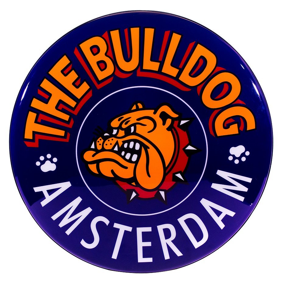 Luminoso de Parede Bulldog Amsterdã Coffee Shopp Retrô Vintage para Bar, Garagem, Churrasqueira,sala