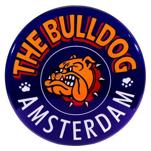 Luminoso de Parede Bulldog Amsterdã Coffee Shopp Retrô Vintage para Bar, Garagem, Churrasqueira,sala