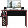 Mesa Gamer 2 Prateleiras Preto Fosco/vermelho 3875 - Qmovi - 2