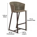 Ver imagem 3 de 2 Banqueta Bali Em Alumínio E Corda Náutica Trama Original