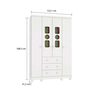 Guarda Roupa Infantil Peroba Tedy 4 Portas 3 Gavetas Branco - 4