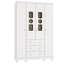 Guarda Roupa Infantil Peroba Tedy 4 Portas 3 Gavetas Branco - 1
