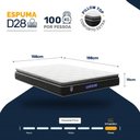 Ver imagem 3 de Colchão Gazin de Espuma D28 Pillow Top Ortoblack Queen 158 cm