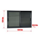 Ver imagem 4 de Veneziana Alumínio Elite 3 Folhas Moveis 120 x 120 V.Liso Preto Brimak