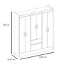 Guarda Roupa Casal 6 Portas Flash Ll 62920 Amêndola Touch Demóbile - 2