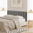 Ver imagem 3 de Cabeceira Estofada Cama Box Casal Queen King - 1 Módulo 60x20cm Veludo Cinza