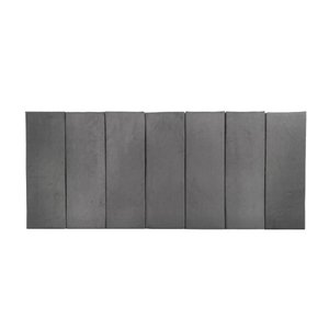 Cabeceira Estofada Cama Box Casal Queen King - 1 Módulo 60x20cm Veludo Cinza