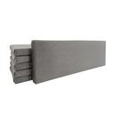 Ver imagem 4 de Cabeceira Estofada Cama Box Casal Queen King - 1 Módulo 60x20cm Veludo Cinza