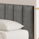 Ver imagem 6 de Cabeceira Estofada Cama Box Casal Queen King - 1 Módulo 60x20cm Veludo Cinza