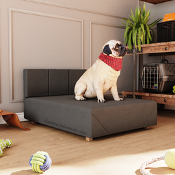 Cama Box Pet Retriever 80 Cm Porte Grande Lara Cores - Comprar Moveis em Casa: Cinza - 1
