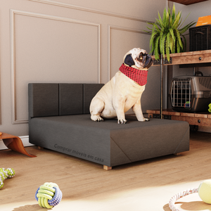 Cama Box Pet Retriever 80 Cm Porte Grande Lara Cores - Comprar Moveis em Casa: Cinza