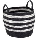 Ver imagem 2 de Kit 3 Cesta Decorativa Organizadora Multiuso Sawalli Fibra Preto