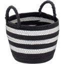 Ver imagem 4 de Kit 3 Cesta Decorativa Organizadora Multiuso Sawalli Fibra Preto