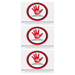 Combo 6 Placas De Sinalização Álcool Para Menores É Proibido 25X20 Acesso - P-5/3 F9e - 1