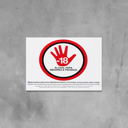 Combo 6 Placas De Sinalização Álcool Para Menores É Proibido 25X20 Acesso - P-5/3 F9e - 3