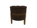 Ver imagem 3 de Puff Pétala Decorativo Premium Apoio para Os Pés Banco Estofado Redondo Banqueta Moderno Cor Marrom