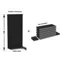 Ver imagem 2 de Gondola Parede 170 Amapa Flex Continua Preto 7 band PE Cinza - Amapá