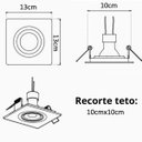 Ver imagem 3 de Kit 3 Spot Embutir AR70 Quadrado Preto Recuado