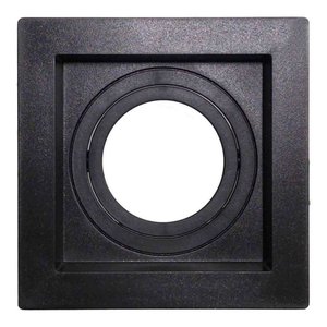 Kit 3 Spot Embutir AR70 Quadrado Preto Recuado