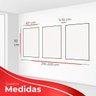 kit com 3 Quadros Decorativos Abstratos com Moldura e Vidro para Sala Quarto Escritório e Clínica 67 - 4