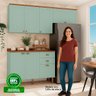 Armário de Cozinha Genialflex Iluminata Flora Verde Mint - 6