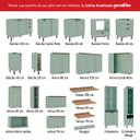 Ver mais imagens de Armário de Cozinha Genialflex Iluminata Flora Verde Mint
