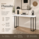 Ver imagem 2 de Aparador Planalto 90cm Pés de Ferro - Branco/Preto