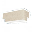 Ver imagem 4 de Plafon Duplo Retangular Vivare Md-3044 Cúpula em Tecido Bivolt Rustico-bege 127/220v