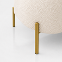 Ver imagem 5 de Sofá Namoradeira 2 Lugares Orgânico Sala Hall de Entrada Living 160cm Pé Dourado Maraú Bouclê Bege