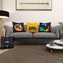 Ver imagem 2 de Kit 4 Capa de Almofada Estampadas Infantil 40cm X 40cm Zíper Invisível Digital Decorativa Game