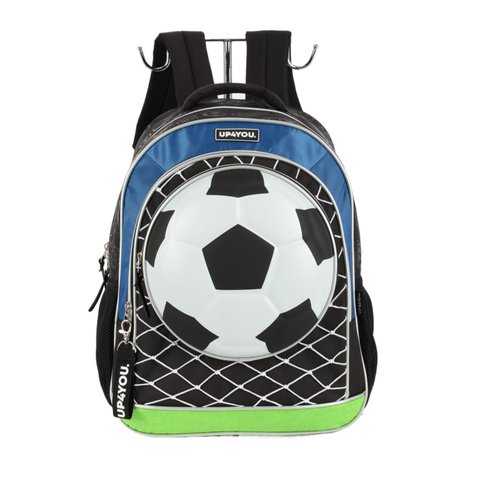 Mochila de Costas Up4you Futebol 3d Preto e Azul - Luxcel