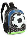 Ver imagem 2 de Mochila de Costas Up4you Futebol 3d Preto e Azul - Luxcel