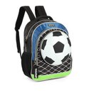 Ver imagem 2 de Mochila de Costas Up4you Futebol 3d Preto e Azul - Luxcel