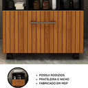 Ver imagem 5 de Armário Organizador para Banheiro Jasper Porta Basculante - Preto/Ripado
