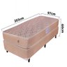 Cama Box Solteirão Profissional Hotel Colchão de Molas Verticoil e Espuma D33 Certificada 97x203x60c - 2