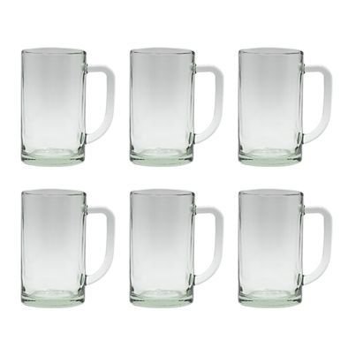 Jogo 6 Canecas Chopp Cerveja Vidro Santa Fé 500ml - 1