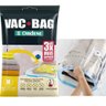 Kit 2 Sacos Vac Bag Ordene para Roupas Médio 45x65cm a Vácuo Polietileno Reutilizável - 4