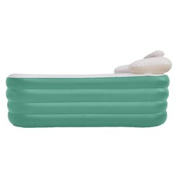 Banheira Ofurô Inflável Adulto Dobrável 120l com Bomba Elétrica Bivolt Vg Plus Verde - 3