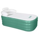 Ver imagem 1 de Banheira Ofurô Inflável Adulto Dobrável 120l com Bomba Elétrica Bivolt Vg Plus Verde