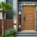 Ver imagem 1 de Porta Pivotante Batente 14 Fechadura Digital Puxador Barra Black 102cm X 210cm Direito Bbb