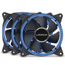 Ver imagem 1 de Kit 3 Coolers 120mm Multilaser Warrior Harb - LED Azul - GA193