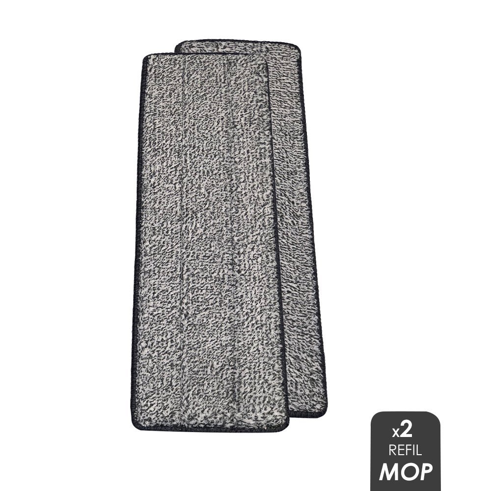 Refil Rodo Mop Flat Esfregão Microfibra 02 Unidades - 4