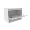 Ver imagem 3 de Balcão Gabinete Armário Suspenso 60 cm Sem Cuba 1 Porta 1 Nicho Para Banheiro Branco