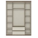 Ver imagem 5 de Guarda-Roupa 4 Portas 2 Gavetas 100% MDF 168cm x 230cm Nobre Yescasa Off White/Rustic