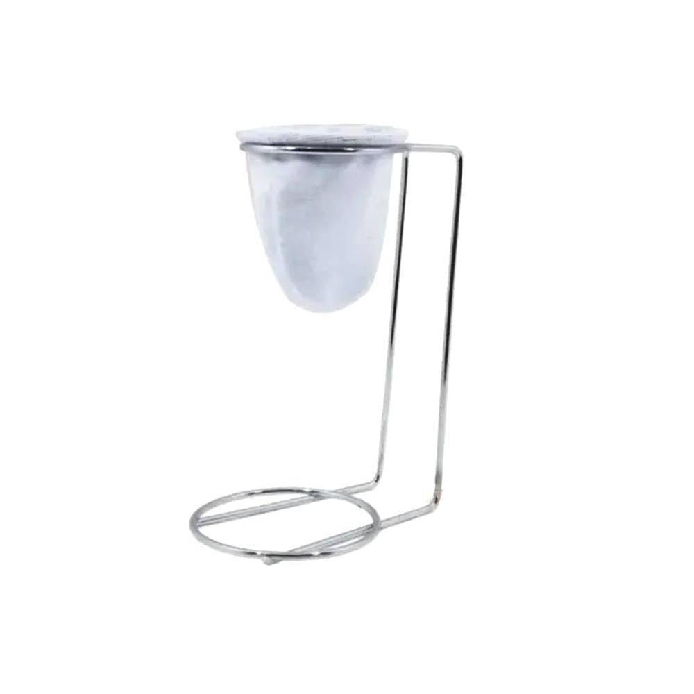 Kit Café Gourmet Xícara Pires Esmaltada Vermelho Mini Coador e Suporte Panache - 2