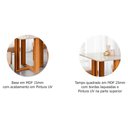 Ver imagem 3 de Mesa para Sala de Jantar Flora Quadrada 94 X 94 Cm Mdf/vidro Cimol Nature/off White