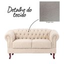 Ver imagem 6 de Namoradeira Chesterfield Duque 2 Lugares em Linho Champanhe
