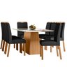 Conjunto Sala de Jantar Mesa Tampo Vidro/mdf Barbara 180m com 8 Cadeiras Mariah - 2
