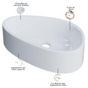 Ver imagem 4 de Cuba de Apoio Gota para Banheiro Lavabo C01 Bg43w Branco - Lyam