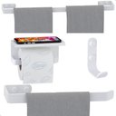 Ver imagem 2 de Kit Acessórios Para Banheiro Branco 4 Peças Zmt